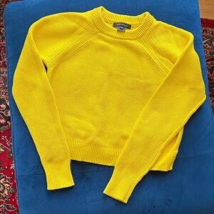 French Connection Bright Yellow Crew Neck Sweater